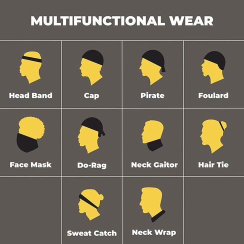 قناع الرقبة للرجال والنساء - واقي الوجه والرقبة - مصنوع من نسيج نحاسي خفيف الوزن ومسامي - قناع وجه متعدد الاستخدام - أسود، عبوتان in Kuwait