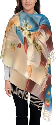 AGHUVWO Bible Verse Scarf for Women Shawl Wrap Large Soft Cashmere Lightweight Tassel Scarve in Saudi Arabia