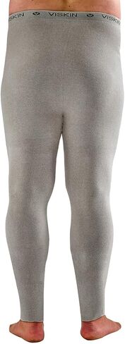 Viskin Adults Seamless Leggings, Unisex Under Layer for Eczema Prone Skin, Psoriasis and Itchy Skin, Viscose Fibre Under Layer Pants, Absorb Moisture, Skin Soothing and Cooling Size S, Grey in Saudi Arabia