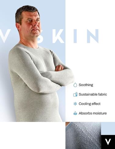 Viskin Adults Seamless Leggings, Unisex Under Layer for Eczema Prone Skin, Psoriasis and Itchy Skin, Viscose Fibre Under Layer Pants, Absorb Moisture, Skin Soothing and Cooling Size S, Grey in Saudi Arabia