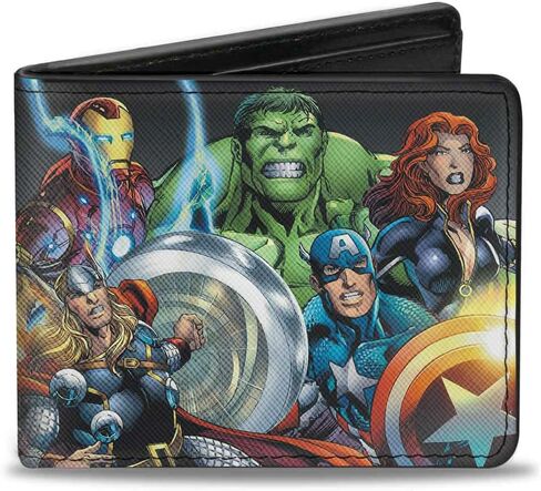 Buckle Down Men's Wallet Marvel Universe Avengers Group Pose Bi-Fold, Multi, One Size in Kuwait