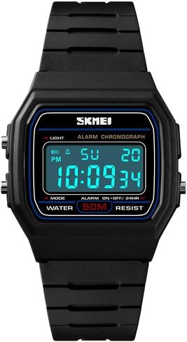 SKMEI Digital Sport Watch, Upgraded 50M Waterproof Wristwatch for Men Women, LED Back Light, Ultra-Light Only 80g in Saudi Arabia