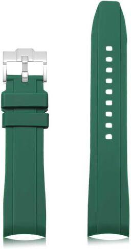 20mm/22mm Curved Lug End FKM Rubber Strap Watch Band For Men & Women for Sports & Dive Watches-Replacement in Saudi Arabia