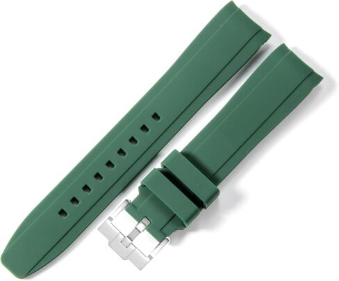 20mm/22mm Curved Lug End FKM Rubber Strap Watch Band For Men & Women for Sports & Dive Watches-Replacement in Saudi Arabia