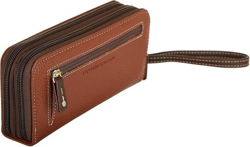 Stone Mountain Cornwall Large Double Zip Wallet One Size Brown/cognac brown in Saudi Arabia