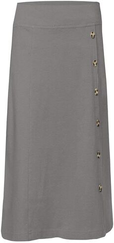 Baby'O Girl's Stretch Cotton Knit Faux Button Front Ankle Length A-Line Skirt in Saudi Arabia