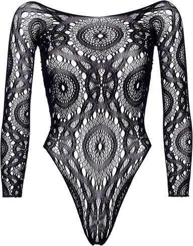 Black Bodysuit Women Shapewear for Women Tummy Control Lace Bodysuit Deep V Teddy One Piece Lace Babydoll in Saudi Arabia
