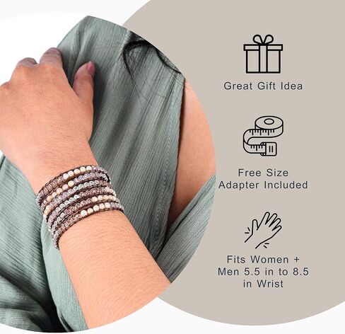 روز اليشم ، الوردي المياه العذبة المستزرعة اللؤلؤ + الفضة الزنك - سبيريت المعصم كاساندرا بوهو التفاف سوار in Kuwait