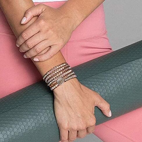 روز اليشم ، الوردي المياه العذبة المستزرعة اللؤلؤ + الفضة الزنك - سبيريت المعصم كاساندرا بوهو التفاف سوار in Kuwait