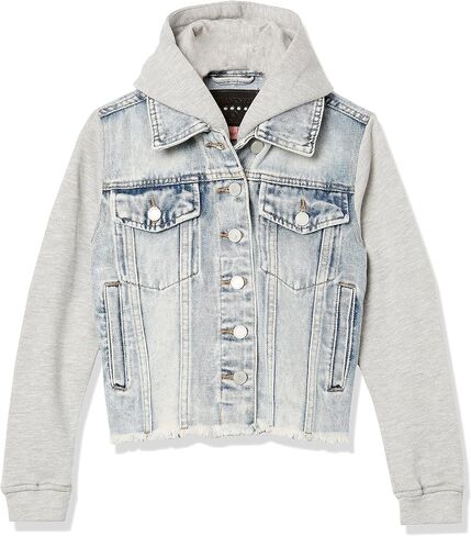[BLANKNYC] girls Denim Jacket With Hood, Comfortable & Stylish Coat in Saudi Arabia