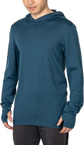 SHEEP RUN Merino Wool Hoodie Shirt Light-Weight Base Layer Wicking Breathable Hiking Running Sweatshirt in Saudi Arabia