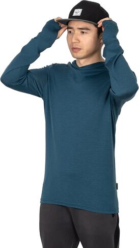 SHEEP RUN Merino Wool Hoodie Shirt Light-Weight Base Layer Wicking Breathable Hiking Running Sweatshirt in Saudi Arabia