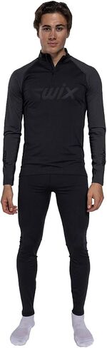 Swix Men's Racex Half Zip Lightweight Breathable Quick-Drying Stretch Slim Fit Long Sleeve Baselayer Top in Saudi Arabia