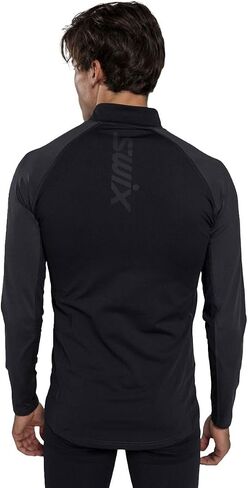 Swix Men's Racex Half Zip Lightweight Breathable Quick-Drying Stretch Slim Fit Long Sleeve Baselayer Top in Saudi Arabia