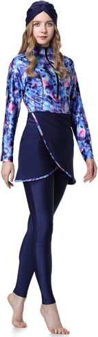 ABEWIP Muslim Swimsuits for Women Burkini Bathing Suits Full Body Modest Swimwear Islamic Hijab Swimming Suit in Saudi Arabia