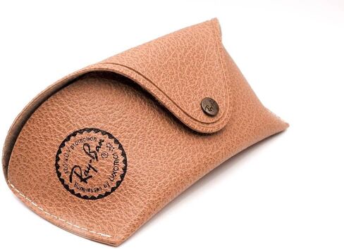 Ray-Ban Light Brown Textured Large Sunglass Eyeglass Case + Bundle with eSHADES Luxury Eyewear Kit in Saudi Arabia
