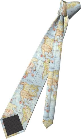 Men's Funny Map Ties Blue Atlas World Map Neckties Novelty Neck Ties for Men Teens, Wedding Holiday Gifts Party formal Casual in Saudi Arabia