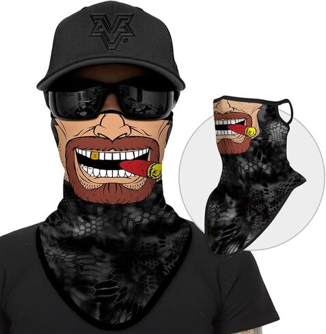 Bandana Face Mask with Ear Loop Neck Gaiter Face Mask Scarf Face Cover Summer UV Protection Balaclava for Men Women in Kuwait