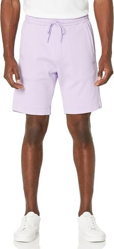 BOSS Men's Tonal Curved Logo Cotton Shorts in Saudi Arabia