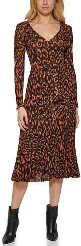DKNY Women's Pull on Pleated and Printed Skirt in Saudi Arabia