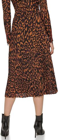 DKNY Women's Pull on Pleated and Printed Skirt in Saudi Arabia