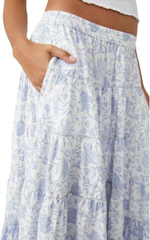 Free People Women's Full Swing Printed Midi Skirt in Saudi Arabia