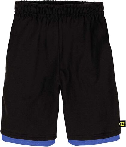 مجموعة وارنر براذرز باتمان، ذا فلاش، تي شيرت بأكمام قصيرة للبطل الخارق من فرقة العدالة للأولاد، قميص بدون أكمام وشورت شبكي in Kuwait