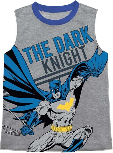 Warner Bros. Batman, The Flash, Justice League Boys Superhero Short Sleeve T-Shirt, Tank Top and Mesh Shorts Set in Saudi Arabia