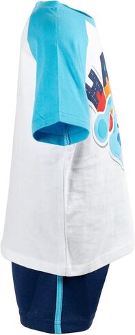 أدلة الأزرق وأنت! طقم تي شيرت وشورت شبكي برسومات راجلان in Kuwait