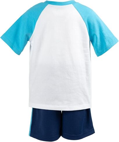 أدلة الأزرق وأنت! طقم تي شيرت وشورت شبكي برسومات راجلان in Kuwait