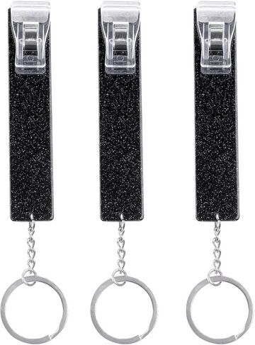 Card Grabber For Long Nails, Acrylic Debit Bank Card Grabber Keychain For Women ATM Card Clip Pom Pom Ball and Plastic Clip in Saudi Arabia