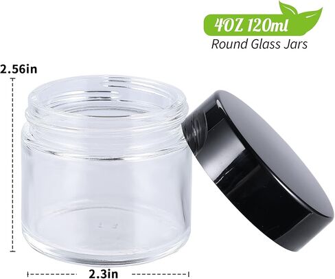 Hoa Kinh 4oz Glass Jars With Lids, Mini Round Canning Jars Wide Mouth, 40 Pack, Empty Cosmetic Bottles for Storage Creams, Beauty Products, Lotion, and Ointments in Saudi Arabia