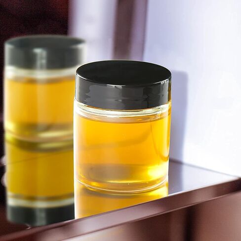 Hoa Kinh 4oz Glass Jars With Lids, Mini Round Canning Jars Wide Mouth, 40 Pack, Empty Cosmetic Bottles for Storage Creams, Beauty Products, Lotion, and Ointments in Saudi Arabia