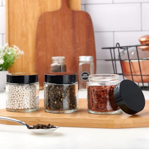 Hoa Kinh 4oz Glass Jars With Lids, Mini Round Canning Jars Wide Mouth, 40 Pack, Empty Cosmetic Bottles for Storage Creams, Beauty Products, Lotion, and Ointments in Saudi Arabia