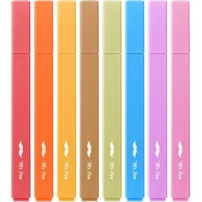 Mr. Pen- Aesthetic Highlighters, 8 pcs, Chisel Tip, Warm Colors, Cute Highlighters Assorted Colors, Bible Highlighters and Pens No Bleed, No Bleed Highlighters for Bible Pages No Bleed