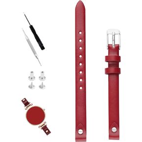 Compatible for 8mm Fossil ES2829 ES2830 ES3060 ES3076 ES3077 Women Leather Watch Wirst Band Replacement for men Wirstband Strap Bracelet