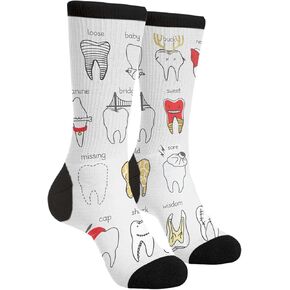 YISHOW Funny Novelty Crazy Crew Men's Women's Casual Dress Socks