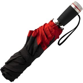 Hugo Boss Umbrella „Gear Red | Automatic Opening and Folding Function | Men Women Black Medium Size (Red)