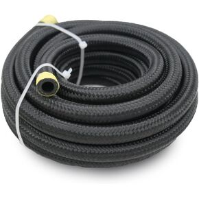 12AN Transmission Cooler Line - 12AN Fuel Line Hose 10FT Braided Push Lock Hose 350 PSI High Pressure For Automotive Fuel Systems Engines