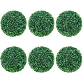 6pcs 4.7inch Artificial Grass Ball Decoration Fake Lifelike Boxwood Plant Model Realistic Faux Hanging Display Home Cabinet Greenery Ornament