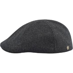 Sterkowski Rusty Duckbill Cap | Wool Flat Cap for Men and Women | Warm 6 Panels Scally Cap