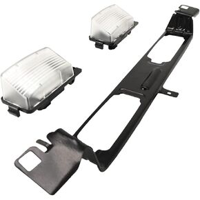 1 PCS Rear License Plate Lamp Bracket Frame + 2 PCS Full LED License Plate Lighting fit for Infiniti G35 G37 Replace# 96252-JL00A