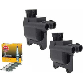 Ignition Coil Pack UF603 & NGK Spark Plug Set of 6 Replacement For Honda Odyssey Accord Crosstour Pilot Ridgeline Acura TL RL TSX 3.5 V6 2008 2009 2010 2011 2012 2013 2014 2015 2016 2017