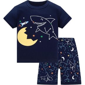 Umeyda Boys Summer Pajamas Sets 100% Cotton Pjs Sleepwear Set