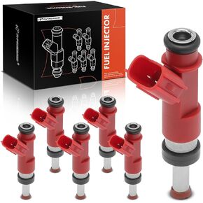 A-Premium Set of 6 Fuel Injectors Compatible with Toyota Camry 2007-2011, RAV4 2006-2012, Highlander 2008-2010 2012-2013, Sienna 2007-2010, Avalon 2005-2012, Venza 2009-2015 & Lexus ES350, RX350