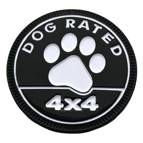 1pc Squatch 4x4 Rated Emblem, 4 x 4 Metal Automotive Badge 3D Metal Round Emblem Decals Badge Decals Stickers Replacement for Jeep Wrangler Vehicles Trucks SUV (SQUATCH Rated-Red)