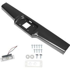 labwork Rear Steel Bumper Roll Pan Replacement for Chevy S10 GMC S15 Sonoma Pickup 1982-1993 Black