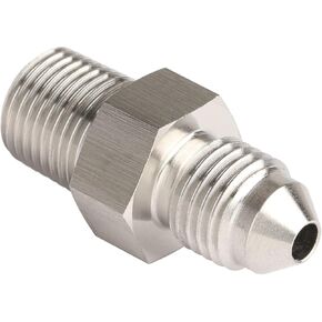 4AN Male Flare to 1/8 NPT Pipe Male Stainless Steel Straight Fitting Adapter Union Connector