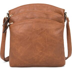 Large Leather Crossbody Bags for Women Trendy Multi-pocket Cross Body Purse Women's Shoulder Handbags for Travel, Work Gift
