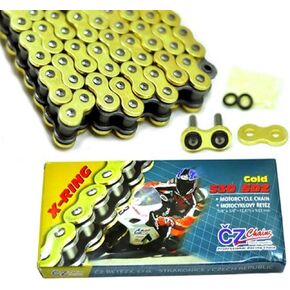 CZ530150GOLD Extra Long SDZ 530 Pitch 150 Link X Ring Chain